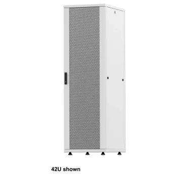 Intellinet 19 inch netwerkkast – vrijstaand (Basic), 42HE, 600 x 1000 mm (B x D), grijs, flatpack, max. 600 kg, eenpunts deurslot, één slot per zijwand, bruikbare diepte 123 tot 773 mm, rack, IP20-gewaardeerd, staal