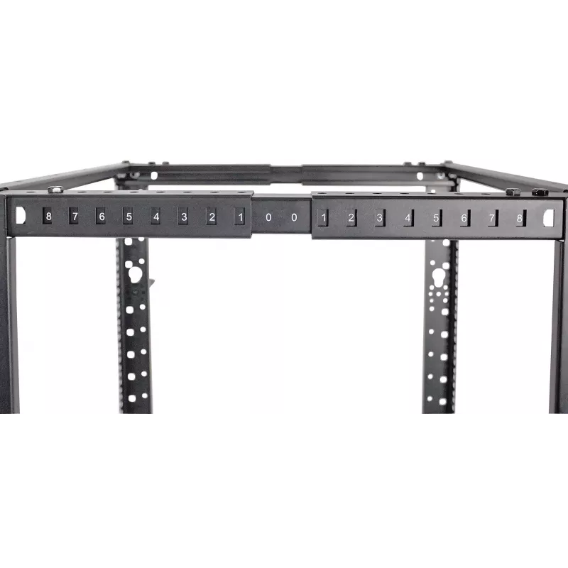 Intellinet 19 inch netwerkrack – open frame (4-post), 26HE, zwart, plat verpakt, max. 360 kg