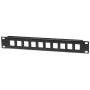 Intellinet patchpanel, leeg, 10 inch, 1HE, 10-poorts, zwart, rackmontage, 1HE, zwart