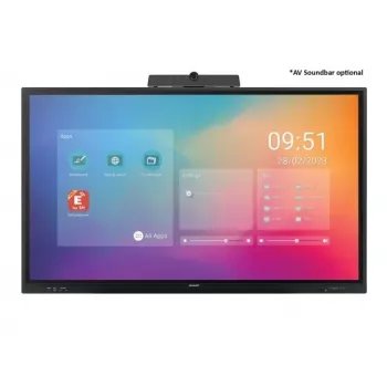 Sharp PN-LC862 digital signage flatscreen 2,18 m (86 inch) LCD WLAN 450 cd/m² 4K Ultra HD zwart touchscreen geïntegreerde processor Android 11 16/7