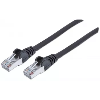 Intellinet netwerk-patchkabel, Cat6A, 1m, zwart, koper, S/FTP, LSOH / LSZH, PVC, RJ45, vergulde contacten, Snagless, Booted, levenslange garantie