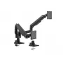 Equip 17-35 inch Heavy-Duty dual-monitor tafelhouder, zwart