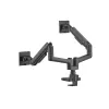 Equip 17-35 inch Heavy-Duty dual-monitor tafelhouder, zwart