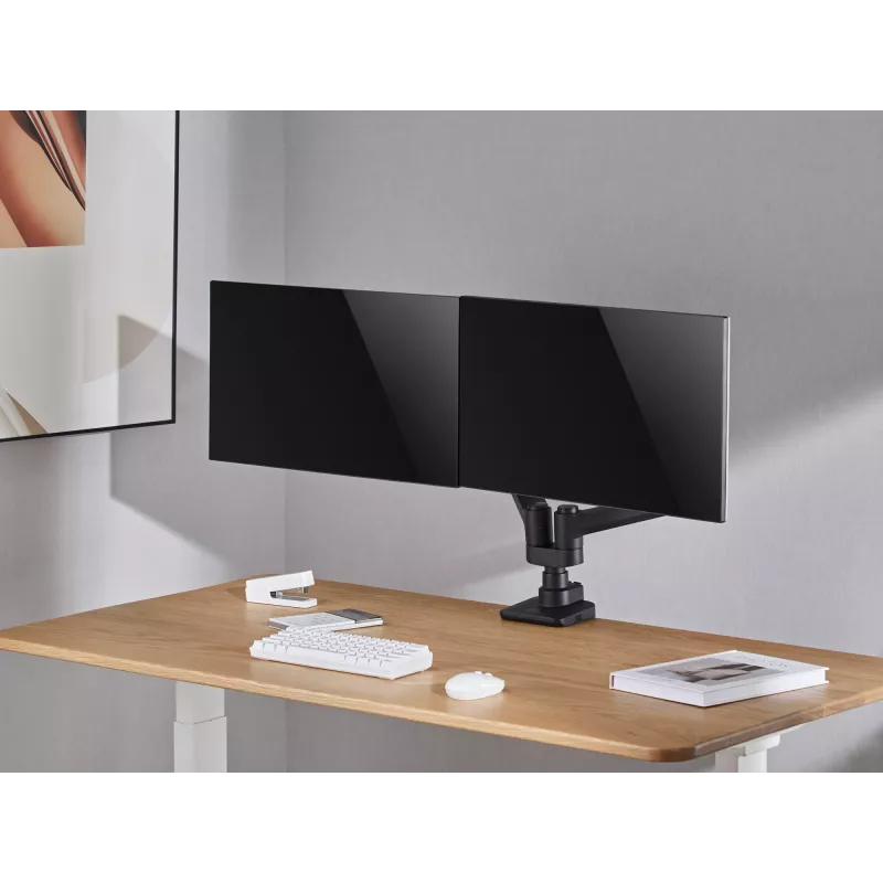 Equip 17-35 inch Heavy-Duty dual-monitor tafelhouder, zwart
