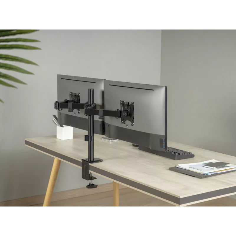 Equip 17 inch-32 inch gelede dubbele monitor tafelhouder