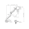 Equip 17 inch-49 inch Heavy-Duty monitor-tafelhouder, wit