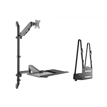 Equip wandgemonteerde workstation voor één monitor 17 inch – 32 inch