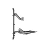 Equip wandgemonteerde workstation voor één monitor 17 inch – 32 inch