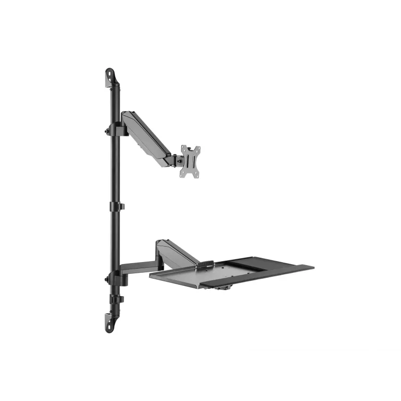 Equip wandgemonteerde workstation voor één monitor 17 inch – 32 inch