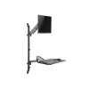 Equip wandgemonteerde workstation voor één monitor 17 inch – 32 inch