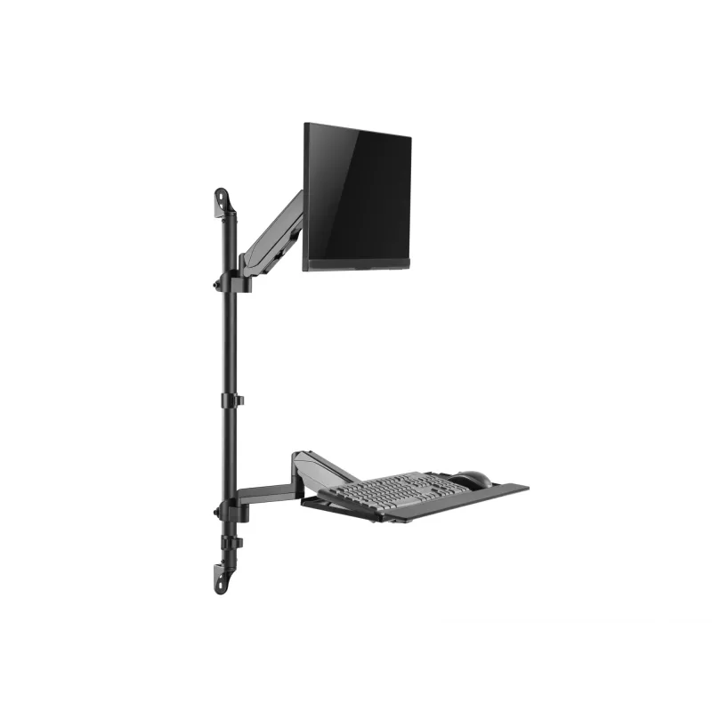 Equip wandgemonteerde workstation voor één monitor 17 inch – 32 inch