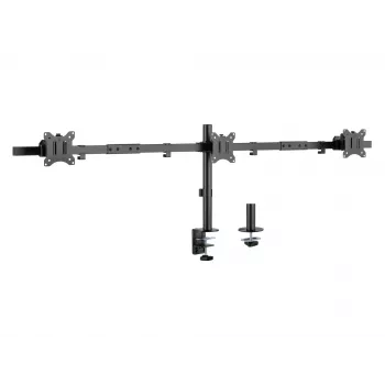Equip 17 inch-32 inch gelede arm drievoudige monitor tafelhouder klem/bureaudoorvoer 21 kg