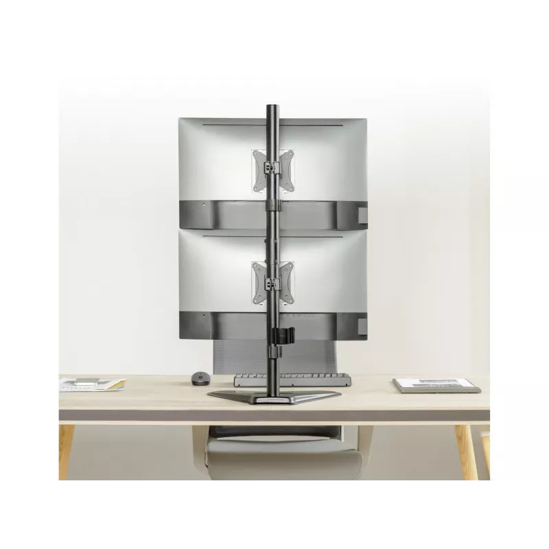 Equip 17 inch-32 inch dual-verticaal monitor tafelstandaard
