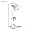 Equip 17 inch-32 inch dual-verticaal monitor tafelstandaard