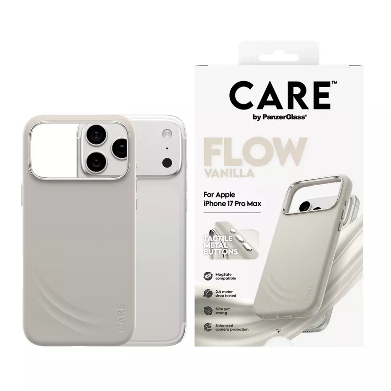 Cover PanzerGlass CARE by ® Feature FLOW Case Vanilla met MagSafe iPhone 17 Pro Max