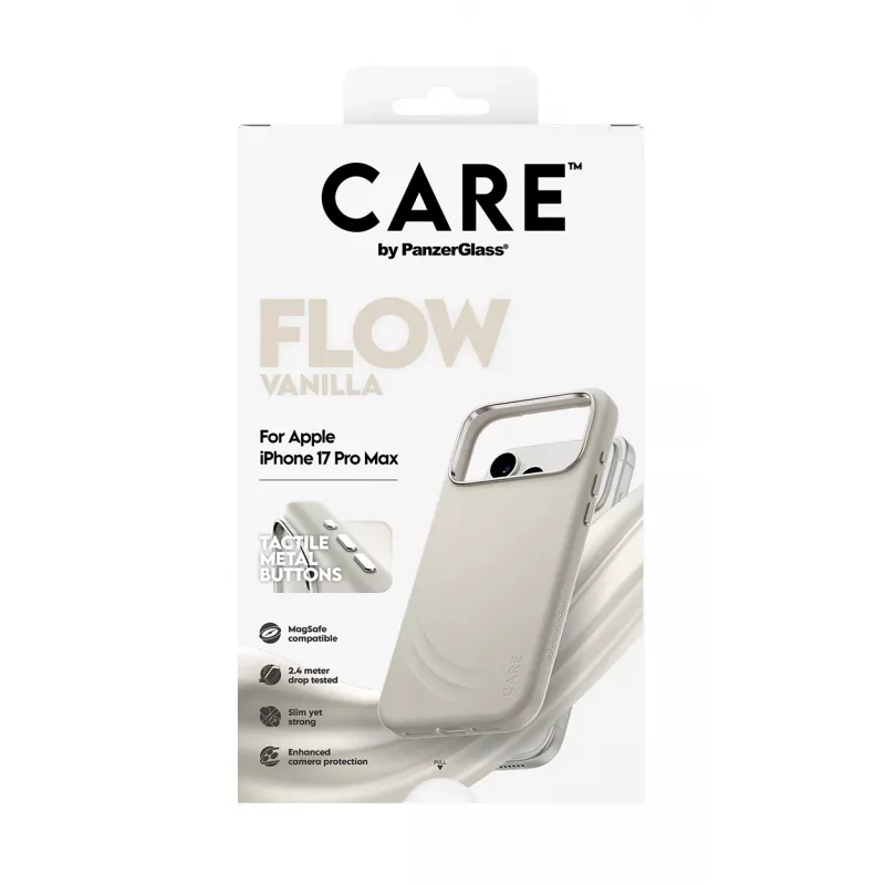 Cover PanzerGlass CARE by ® Feature FLOW Case Vanilla met MagSafe iPhone 17 Pro Max