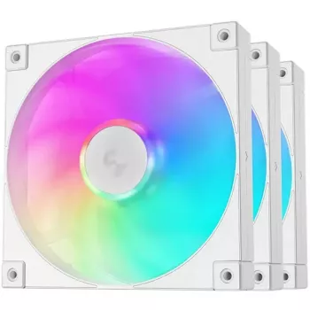 Koelventilator DeepCool FD14 ARGB wit 140mm 3in1 — 140 mm, ARGB, wit, 3-pack