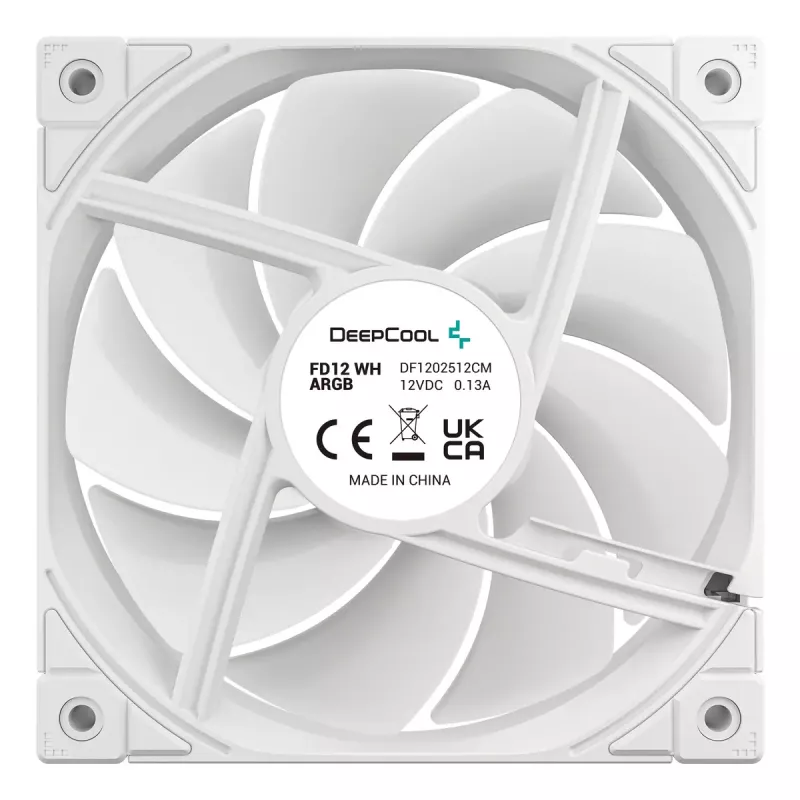 DeepCool FD12 ARGB R-FD12-WHAPN1-G pc-behuizingsventilator, 120 mm (120x120x25), wit
