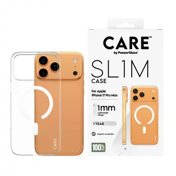 Beschermhoes PanzerGlass CARE™ SL1M hoes transparant met MagSafe voor iPhone 17 Pro Max