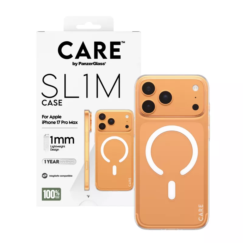 Beschermhoes PanzerGlass CARE™ SL1M hoes transparant met MagSafe voor iPhone 17 Pro Max