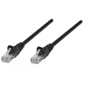 Intellinet netwerk patchkabel, Cat6A, 0,25 m, zwart, koper, S/FTP, LSOH/LSZH, PVC, RJ45, vergulde contacten, rastongbescherming, met tule, levenslange garantie