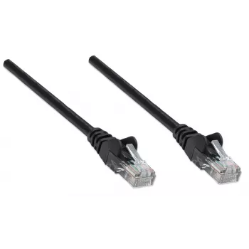 Intellinet netwerk patchkabel, Cat6A, 0,25 m, zwart, koper, S/FTP, LSOH/LSZH, PVC, RJ45, vergulde contacten, rastongbescherming, met tule, levenslange garantie