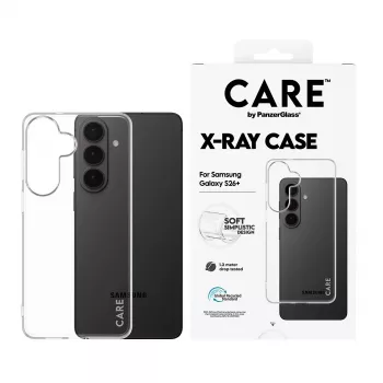 Beschermende PanzerGlass CARE X-Ray-hoes voor Samsung Galaxy S26+ (CR41489) — transparant beschermhoesje voor telefoon