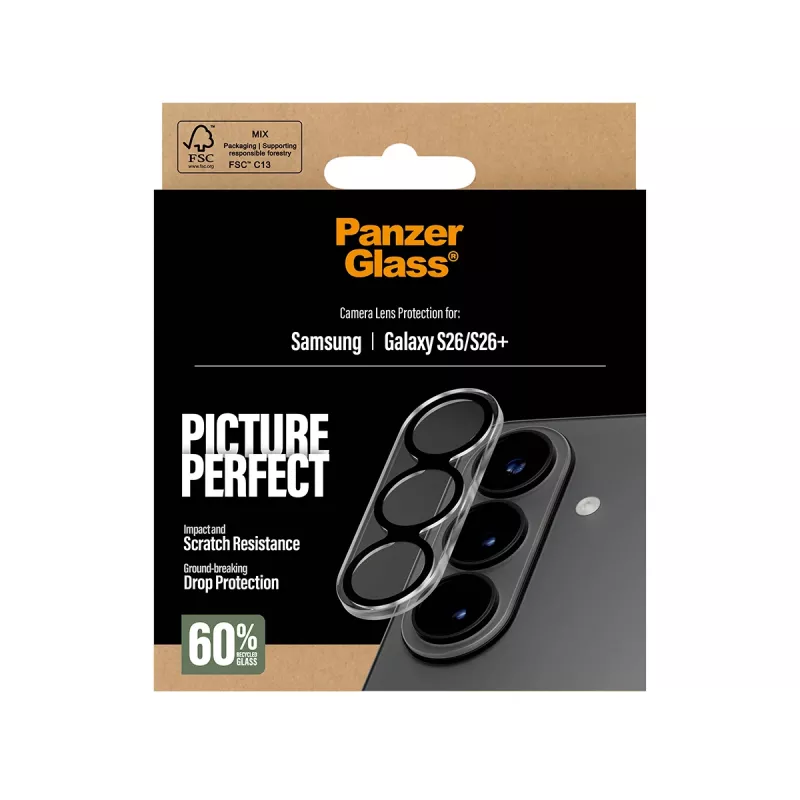 Schermbescherming PanzerGlass PicturePerfect camerabescherming voor Samsung Galaxy S26 / S26+ (PG94088)
