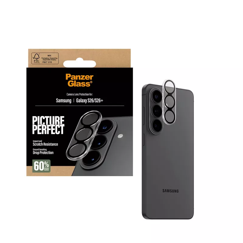 Schermbescherming PanzerGlass PicturePerfect camerabescherming voor Samsung Galaxy S26 / S26+ (PG94088)