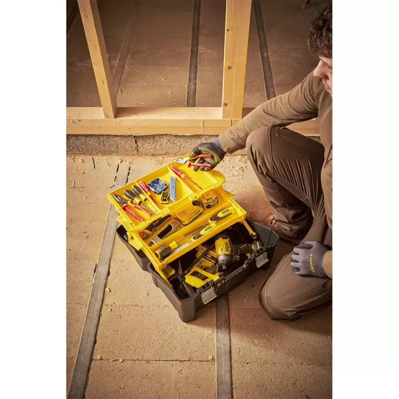 Hardcase koffer Stanley STST83397-1 kunststof 22 kg zwart geel