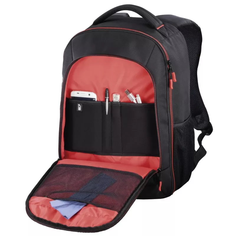 Hama Miami rugzak-tas zwart, rood