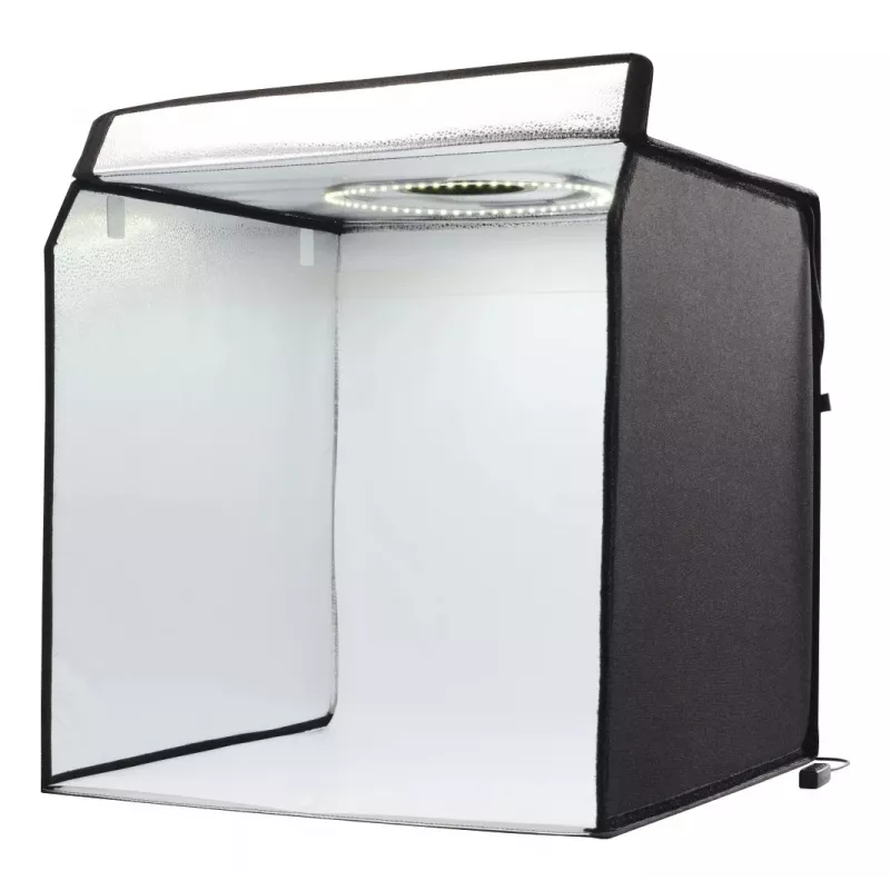Mini-fotostudio HAMA opvouwbare box met LED-ringlicht 50×50 cm, model 00004664