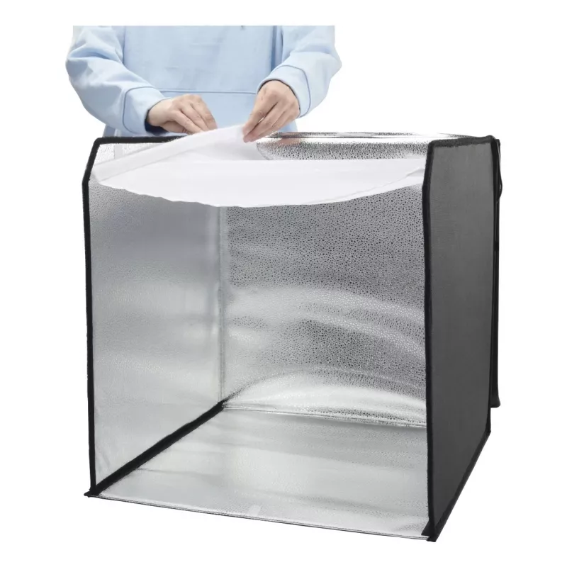 Mini-fotostudio HAMA opvouwbare box met LED-ringlicht 50×50 cm, model 00004664