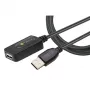 Techly IUSB-REP220TY3 USB-kabel USB 2.0 20 m USB A zwart
