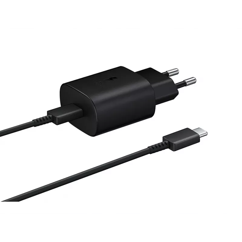 Wandlader Samsung EP-TA800XBEGEU 25W USB-C snelladen, compacte AC-adapter