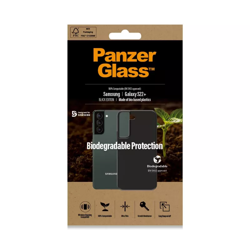 Hoesje PanzerGlass Samsung Galaxy S22 Plus Zwart Biologisch afbreekbaar