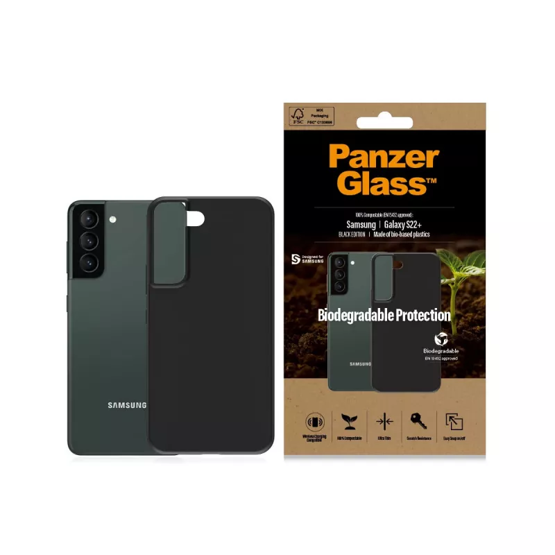 Hoesje PanzerGlass Samsung Galaxy S22 Plus Zwart Biologisch afbreekbaar