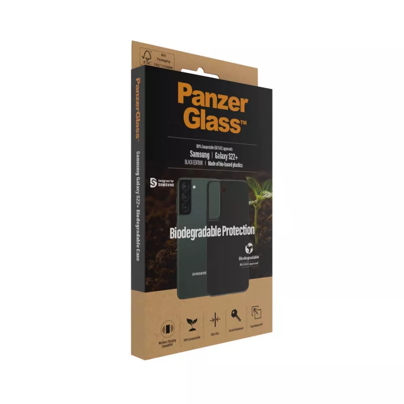 Hoesje PanzerGlass Samsung Galaxy S22 Plus Zwart Biologisch afbreekbaar