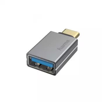 Hama 00200300 adapter adapter USB Type-A USB Type-C grijs