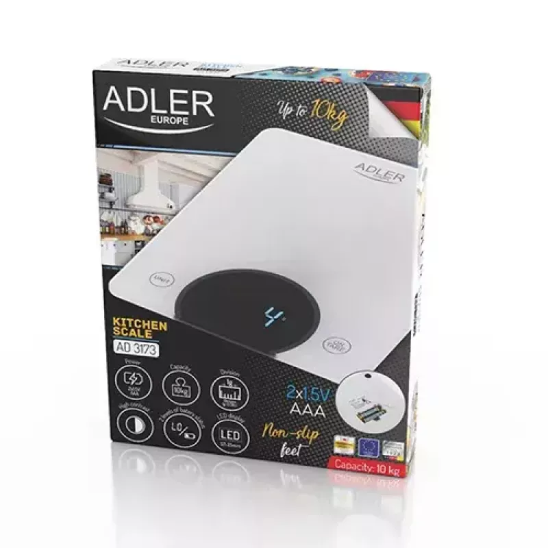 Elektronische keukenweegschaal Adler AD 3173W