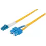 Intellinet glasvezel-patchkabel, OS2, LC/SC, 1 m, geel, duplex, singlemode, 9/125 µm, LSZH, vezel, levenslange garantie
