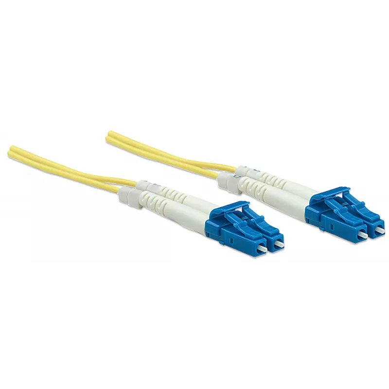 Intellinet glasvezel-patchkabel, OS2, LC/LC, 5 m, geel, duplex, singlemode, 9/125 µm, LSZH, vezel, levenslange garantie