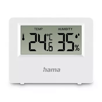 Hama Ebro thermometer en hygrometer, digitaal, voor binnen of buiten, wit