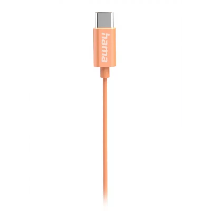 Hama Curly Headset bedraad in-ear bellen/muziek USB Type-C oranje