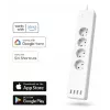 Hama 00176628 slimme wifi-stekkerdoos, 4 individueel schakelbare AC-contactdozen, 4x USB, overbelastingsbeveiliging