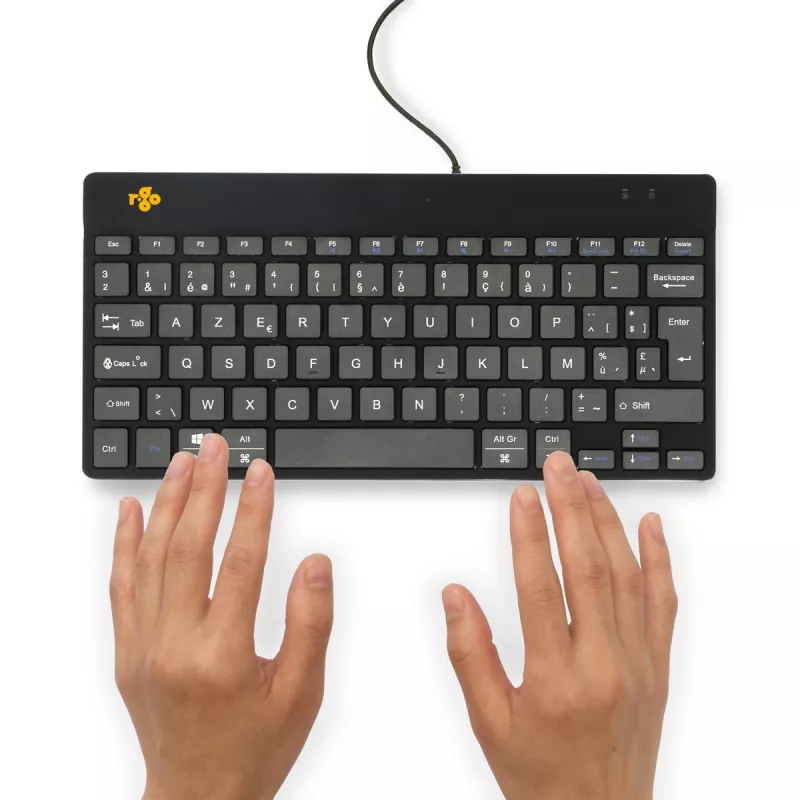 R-Go Tools ergonomisch toetsenbord R-Go Compact Break, compact toetsenbord met pauzesoftware, AZERTY (BE), bedraad, zwart