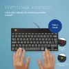 R-Go Tools ergonomisch toetsenbord R-Go Compact Break, compact toetsenbord met pauzesoftware, AZERTY (BE), bedraad, zwart