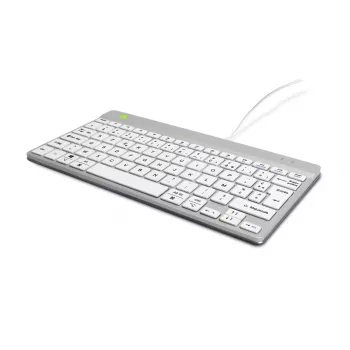 R-Go Tools ergonomisch toetsenbord R-Go Compact Break, compact toetsenbord met pauzesoftware, AZERTY (FR), bedraad, wit