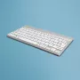 R-Go Tools ergonomisch toetsenbord R-Go Compact Break, compact toetsenbord met pauzesoftware, AZERTY (FR), Bluetooth, wit