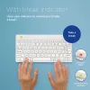 R-Go Tools ergonomisch toetsenbord R-Go Compact Break, compact toetsenbord met pauzesoftware, AZERTY (FR), Bluetooth, wit